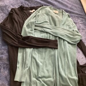 Soft Surroundings Black and Teal Sweaters